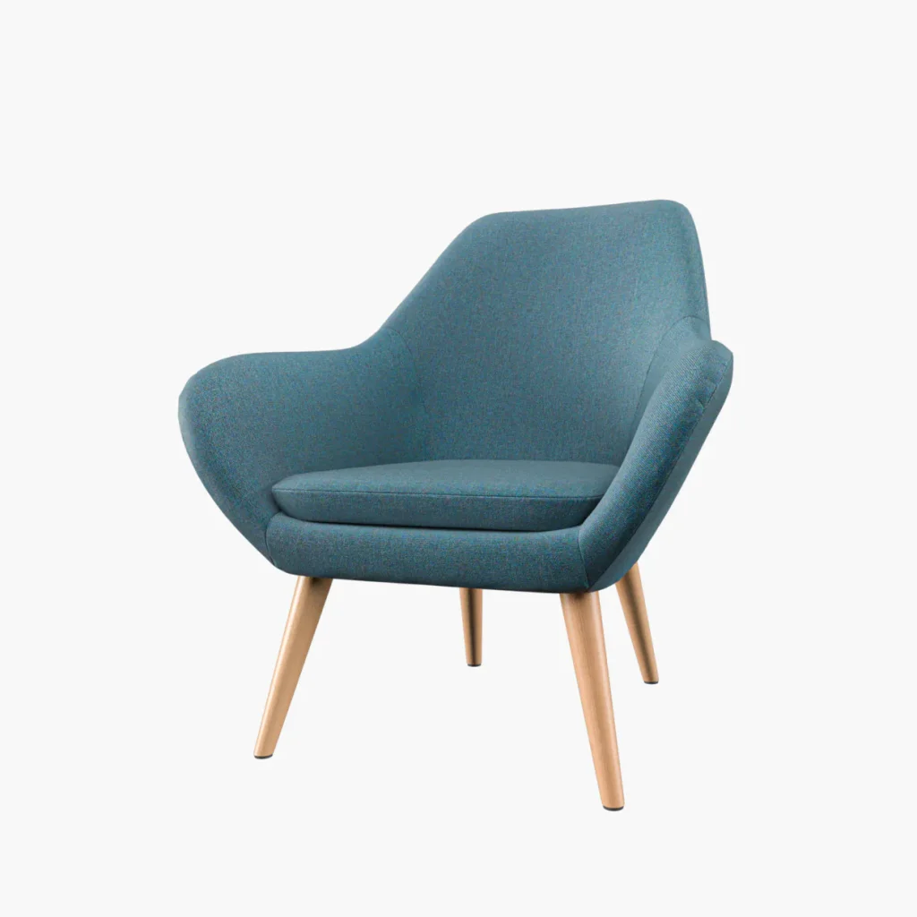 Blue Velvet Accent Chair