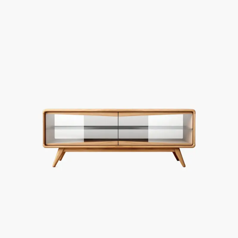 Dark Khaki Glass TV cabinet