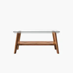 Solid Wood Glass Coffee Table